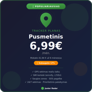 Tracker planas — Pusmetinis ⭐